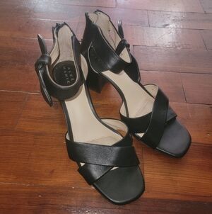 Alyx Black Strappy Heels